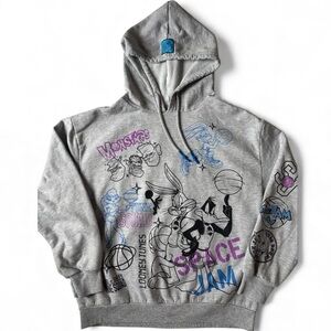 Space Jam Hoodie XL 15–17 Tune Squad Monstars Graphic Sweatshirt Looney Tunes